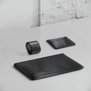 Travel Collection Nero Crocodile Leather