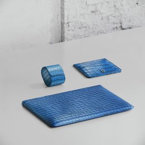 Travel Collection Azzuro Crocodile Leather