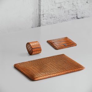 Travel Collection Tan Crocodile Leather