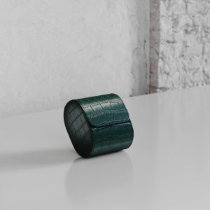 Verdi Single Watch Roll Verde Crocodile Leather