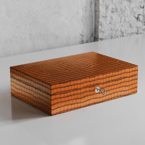 Zegato Ten Watch Case Tan Crocodile Leather