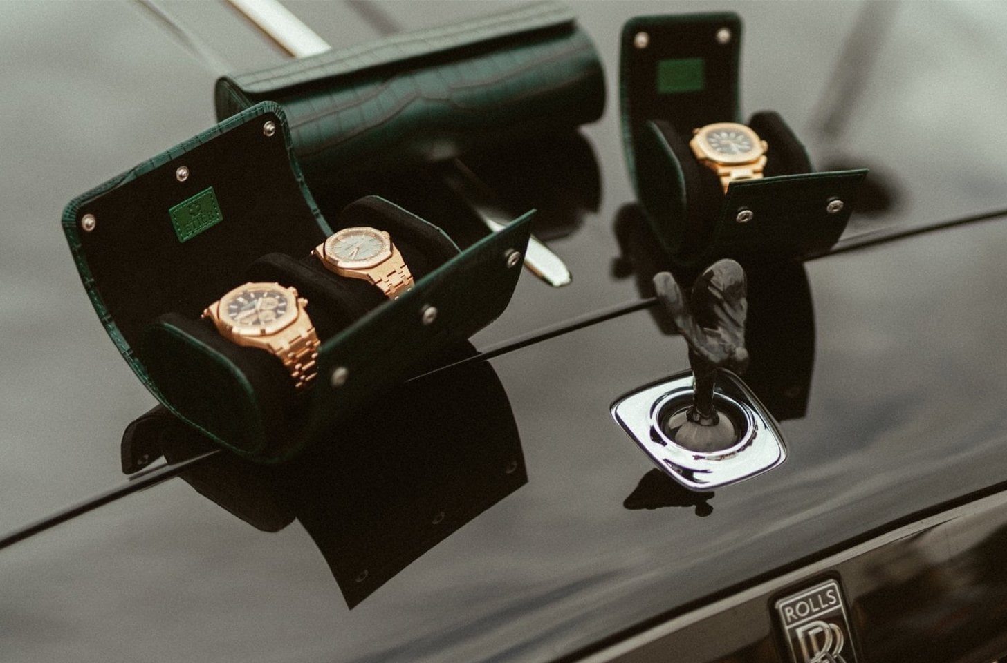 Blue leather watch rolls designed for premium watch protection while travelling